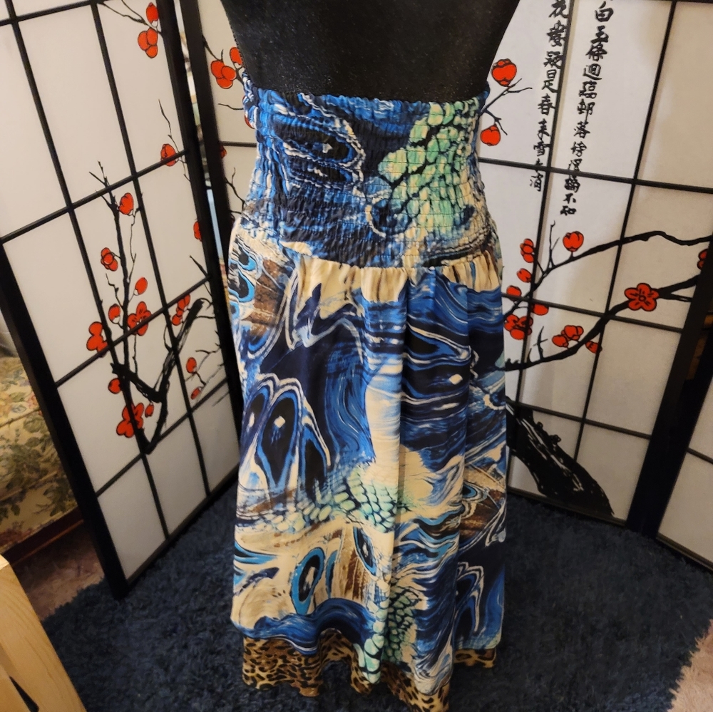 SUNNY LEIGH MULTI LAYERED SKIRT/DRESS/VINTAGE HIGH LOW/SIZE MEDIUM - Picture 10 of 10